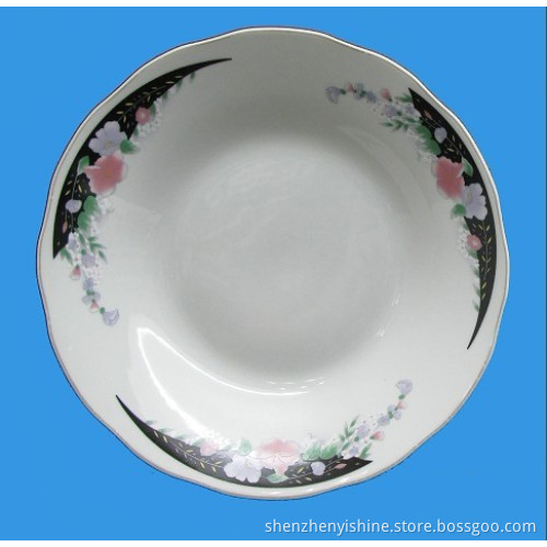 9'' Inch Soup Plate in Cut Edge Shape